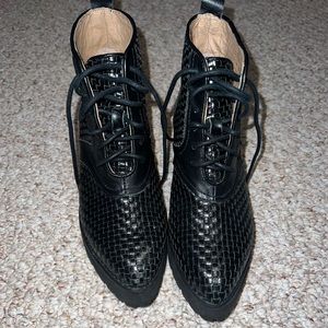 On hold until 3/29 JEFFREY CAMBELL black lace up boots